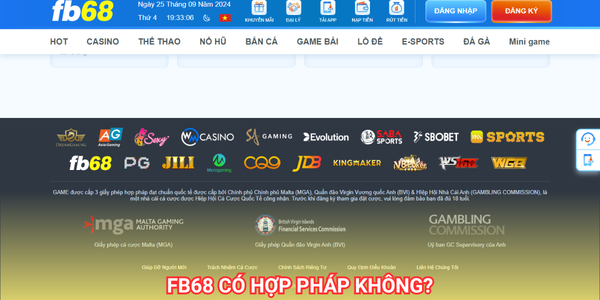 Một số câu hỏi thường gặp về sân chơi FB68 1 Nhà cái fb68 là đơn vị hợp pháp được cấp phép bởi Pagcor và Isle of Man